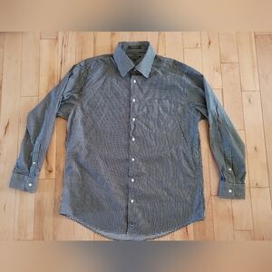 Nordstrom men's size XL black and white dress shirt